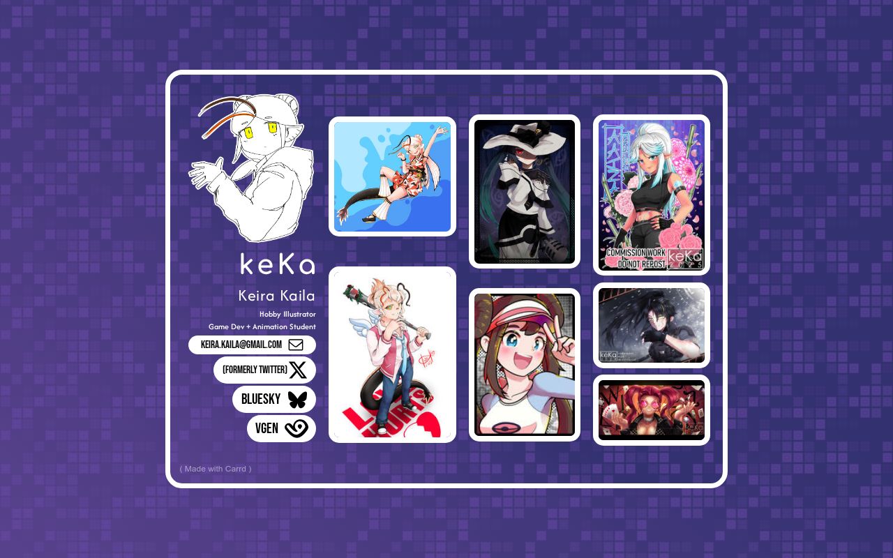 Carrd profile picture for @keka