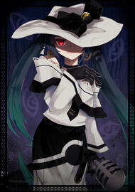 Fan art of Dark Type Hatsune Miku from the Project VOLTAGE event. Original design by @Lownine on X
